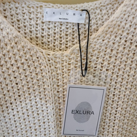 NWT Exlura New Collection High Low Wool Blend Sweater one size - Picture 3 of 4